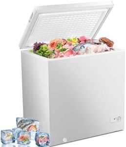 Antarctic Star 7.0 Cu.ft Chest Freezer 6.8℉to -4℉with Removable Basket Free Standing Top open Door Compact Freezer with Adjustable 7 Temperature Defrost Water Drain/Power Saving UL Certified White