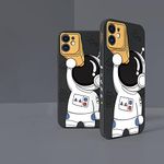 Cartoon Space Astronaut Telescope P