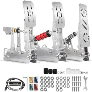 SIMSONN NEW PRO Pedals Sim Racing Pedals PC Racing Simulator Pressure Sensor Load Cell HE Hydraulic Pedal for Pc Cockpit Pedal (SPRO-P3)