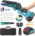 Chainsaw, Mini Chainsaw 6 Inch Compatible with Makita 18V Batteries, 4000mAh 1000W Brushless ElectricChainsaw, Mini Chain Saw Cordless，Auto Lubricator Cordlesschainsaw Chain Saw for Cutting Wood Tree