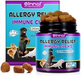 Dog Allergy Relief Chews,(30 Chews),Itchy Dog Skin Relief Chews, Dog Allergy Relief Immune Chews, Anti-Itch & Hot Spots, Stop Itching, Licking, Scratching, Seasonal Allergies,Peking Duck Flavor