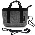 T.CONTACT Mini Tote Bags Makeup Bag Toiletry Pouch Coin Purse Keychain Zip Id Case Wallets With Lanyard Small Cosmetic Bag Accessory Organizer for Women and Men.…, Gray, Coin Purses & Pouches