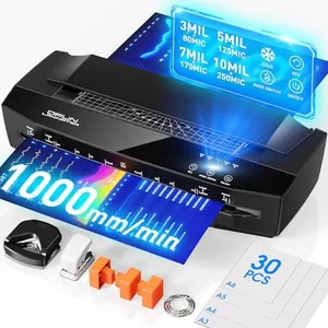 Qfun 3-10 Mil Thermal Laminator Machine 11x17 Heavy Duty Lamination Machine 4-Roller Commercial Laminating Machine 13 inch for Teacher, Large Laminate Machine with Laminating Sheets for Office School