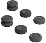 Skull & Co. Skin, CQC and FPS Thumb Grip Set Joystick Cap Analog Stick Cap for Nintendo Switch Pro Controller & PS4 / Slim / Pro Joy-con (Controller)- Black, 3Pairs(6pcs)