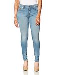 True Religion Women's Jennie Mid Rise Curvy Fit Skinny Ankle Jean, Sky Light, 29