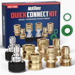 McKillans® Pressure Washer Quick Connect Kit, M22-14mm to 3/8" Male Female Quick Disconnect Kit for Power Washer (Brass)