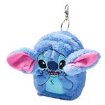 Claire's Disney Stitch Keyring - Soft Plush Mini Bag with Zip Keychain with Easy to Attach Hook - Use as Key Ring or Backpack Accessory - Cute Lilo and Stitch Gifts