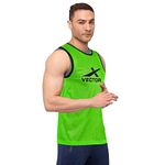 Vector X Training Bibs for Football Soccer Basketball Volleyball for Track and Field Play (S, Green, 1)