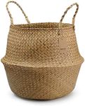 DOKOT Seagrass Plant Basket with Ha