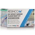Resincoat Epoxy Garage Floor Paint Kit – Complete Primer, Paint & Tools Bundle – Covers up to 20m² – 4x Thicker High Build Coating for Concrete Floors – Durable Gloss Finish – Made in UK (Mid Grey)