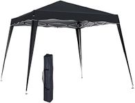 Outsunny Slant Leg Pop Up Gazebo with Carry Bag, Height Adjustable Party Tent Instant Event Shelter for Garden, Patio, (3 M × 3 M Base / 2.5 M × 2.5 M Top, Black)