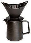 Ceramic Pour over coffee maker set, Ceramic Pot and Brewer 1-2 Cup Coffee, V60 Dripper Coffee Maker