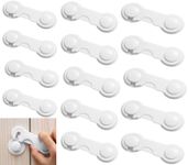 WADY 14 Pack Cabinet Locks for Babies, Child Proof Cabinet Locks, Child Safety Locks Drawer Locks Baby Proofing Baby Cabinet Safety Latches Kitchen System with Strong Adhesive Tape (White)