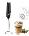 Milk Frother Handheld with Stand, Battery-Operated Electric Foam Maker Frother Wand, Whisk Drink Mixer & Foamer for Coffee, Latte, Matcha, Hot Chocolate