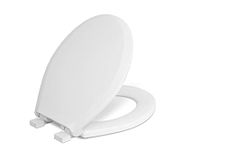 Centoco 3700SC-001 Round Plastic Toilet Seat with Safety Close, Light Weight Residential, White