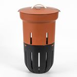 Urbalive Worm Composter for Raised Beds 12L - Worm Farm in Ground That Turns Your Waste to Compost - Worm Bin Made in the EU from Recycled Plastic, Terracotta