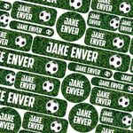 50 Name Labels for Kids No Iron Name Tags for Clothes Name Stickers for Water Bottles, School Uniform, School, Nursery, Care Homes, Washable and Dishwasher Safe for Children (Football)