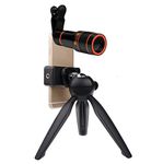 Mabron 12X Zoom Telescope Lens Kit for Mobile Camer with DSLR Blur Background & Wide Angle Effect Lens Compatible for All Smartphones