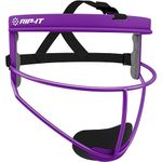 RIP-IT Original Defense Softball Face Mask | Lightweight Protective Softball Fielder's Mask | Youth | Purple