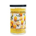 Village Candle Fresh Lemon, Large Tumbler Scented Candle, 19 oz, Yellow