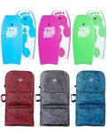 Two Bare Feet 42" Bodyboard Bundle - 2 x 42 'Future Print' Bodyboards of your choice + Premium Carry Bag ((Aqua)+(Green), Double Blue Bag)