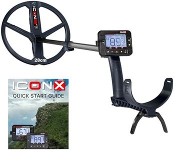 XP Metal Detectors ICONX – Leistungsstarker, einfacher und vielseitiger kabelloser Multifrequenz-Metalldetektor, Ultraleicht, wasserdicht, 28 cm FMF-Spule, kompatibel mit Deus II (ICONX-28FMFRC)