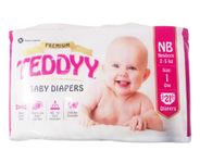 SAIFCARE TEDDY Diapers for Newborns – Ultra-Soft, Leakproof, and Skin-Friendly Protection for Your Baby’s First Days (One Size)