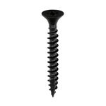 5x40 (10x1.1/2) Black Wood Screws Countersunk Phillips Head Small Steel Screws Chipboard MDF Cabinet Furniture (Pack of 20, 50, 100) (50)