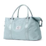 Sport Travel Duffle Bag Large Gym Tote Bag for Women, Weekender Bag Carry on Bag for Airplane, Ladies Beach Bag Overnight Bag Waterproof Hospital Bag Luggage Bag with Wet Bag,A4-Light Blue