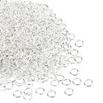 HUIHUIBAO 200 Pieces Open Jump Rings for DIY Craft Necklaces Bracelet Pendant Jewelry Making, Silver (8mm)