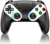 Gamrombo LED Wireless Controller for PS5, Compatible with PS5 Pro/Slim/PC, Dual Vibration, Marco/Turbo Function, 3.5mm Audio Jack, 6-Axis Motion Contro Gamepad with Speaker