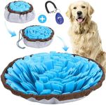 Dog Snuffle Mat Adjustable Big Breed, Puzzle Playthings Dog mental stimulation toys, slow-eating dog toys, stress-relieving dog toys, and small dog enrichment toys for large dogs with Pet Clicker