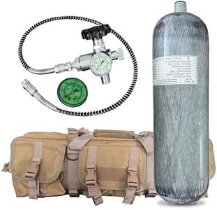 Orctac 6.8L/414Ci CE pcp air Tank,Paintball/hpa Tank,Paintball air Tank Carbon Fiber pcp Tank air Tank Scuba Tank with M18*1.5 Thread Dual Gauge Valve,Produced in August 2025