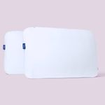 Casper Sleep Low Profile Foam Pillow for Sleeping, Two Pack, King, White