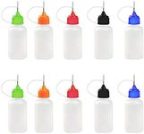 10pcs Empty Plastic Squeezable Liquid Dropper Filling Bottles, Needle Tip Applicator Glue Bottle DIY Quilling Tool Precision Bottle color is random (10ml 10pcs)