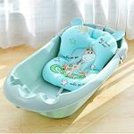 Floating Baby Bath Pad Cotton Newborn Bathtub Pillow Non-Slip Bathing Seat Sling Hammock with 3 Adjustable Belt Buckles for Infant 0-12 Months,Breathable and Quick-Drying,35x50cm