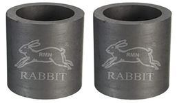 RABBIT® Graphite Carbon Crucible 75mm x 75mm for Casting, Melting, Refining Gold, Silver, Copper, Aluminium,Brass, Led, Scrap, Jewellery - Pack of 2 pcs