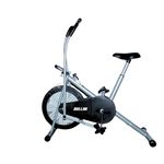 Bullar Air Bike Exercise Cycle with Moving/Stationary Handles, Adjustable Resistance with Cushioned Seat & Back Support, Max User Weight 100 Kg (Grey & Black (Air Bike with Moving Handles))
