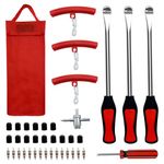 WAIZHIUA 39Pcs Tyre Lever Tool Set Tire Changing Spoons Lever Kit with 3pcs 30cm Tyre Lever Spoon for Repairing Changing Motorcycle Bike Bicycle MTB Car Tyre