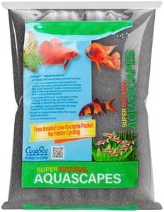 CaribSea Super Natural Midnight River Sand - 10 lbs - Fine Black Substrate for Freshwater Aquariums & Aquascaping, Supports Plants & Natural Habitat