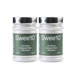 Swee10 Natural Stevia Sweetener |Sugar Free | Non-GMO | Zero Calorie Sugar Substitute-200g Jar (Pack of 2)