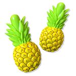 O2COOL Bocaclips - Beach Towel Clips for Beach Chairs, Patio and Pool Accessories - (Pineapple) 2 Count