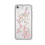 Speck Products iPhone SE (2022)| iPhone SE (2020)| iPhone 8| iPhone 7 Presidio Clear + Print Case, IMPACTIUM 8-Foot Drop Protected iPhone Case that Resists UV Yellowing, Golden Blossoms Pink/Clear