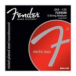 Fender 72505M Nickel Plated Steel Long Scale 45-125 Gauge 5-String Bass Guitar Strings