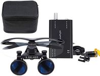 BoNew 3.5X Sur~gical Bino~cular Loupes Optical Glass 3W Headlight Cloth Bag (Black)