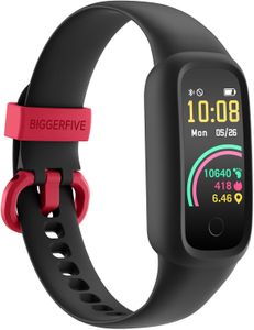 BIGGERFIVE Kids Fitness Tracker – Black Activity Watch