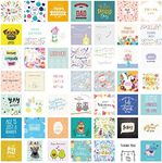 Wonder Cards 50 Assorted Greeting Cards Multipack For All Occasions Eco Friendly | Anniversary, Thank You, Congratulations, New Home, Birthday