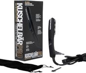 KUSCHELBÄR PRO Heated Beard Straightener Brush from MASC by Jeff Chastain - Arched Comb for More Styling Options, Extra-Long Fixed Cord, 3D Heated Plate Design, 3 Temperature Settings, Auto Turn-Off