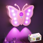 LOFTEK Rechargeable Night Light, Motion Sensor Night Light, 2 Color Modes, Dimmable LED Light Stick On Wall, Stair, Bathroom, Hallway, Cabinet, Toilet, Kid's Bedroom, Girl's Room Decor, Gifts, Pink