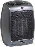 Lasko Portable Indoor Electric Ceramic Space Heater with Tip-Over Safety Switch, Overheat Protection, Thermostat and Extra Long Cord, 2 Speeds, Safe for Home, 9.2 Inches, Dark Gray, 1500W, 754201